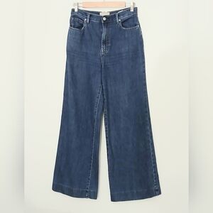 Everlane The Summer Wide-Leg Jeans Women's Size 27 Blue Pockets Zip Up Pre-owned